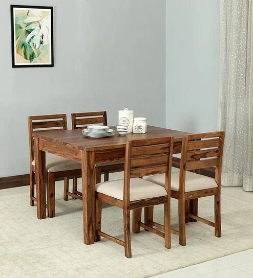 Topline 4 Seater Dining Table in Natural Color