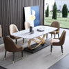 Inox Luxury 6 Seater Dining Table in Brown
