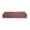 Inox Modern Suede Sectional Sofa - Luxe Maple