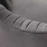 Angel Wing Luxury Modern Suede Sofa Set