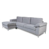 Inox Modern Suede Sectional Sofa - Luxe Maple
