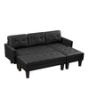 Practo Modern Suede Sofa Set in Suede With Setty - Luxe Maple