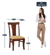 Umrao 4 Seater Dining Table in Honey Teak Color - Luxe Maple