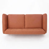 Heffy Modern Sofa Set in Suede