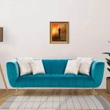 Peppermint Straight Line Sofa Set in Blue 3+2+2 Seater