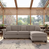 Celio Modern Suede Sectional Sofa Beige