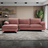 Inox Modern Suede Sectional Sofa Copper