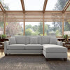 Celio Modern Suede Sectional Sofa Silver