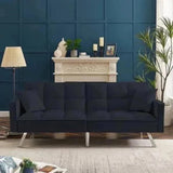 Blockbox Modern Suede Sofa Sets Black