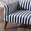 Zebra Wingback Chair With Ottoman - Luxe Maple