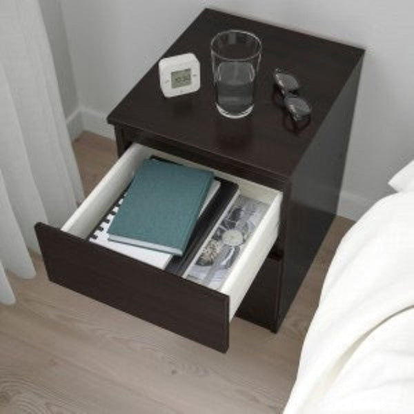 Kelix Engineered Wood Wenge Finish Bedside Table.