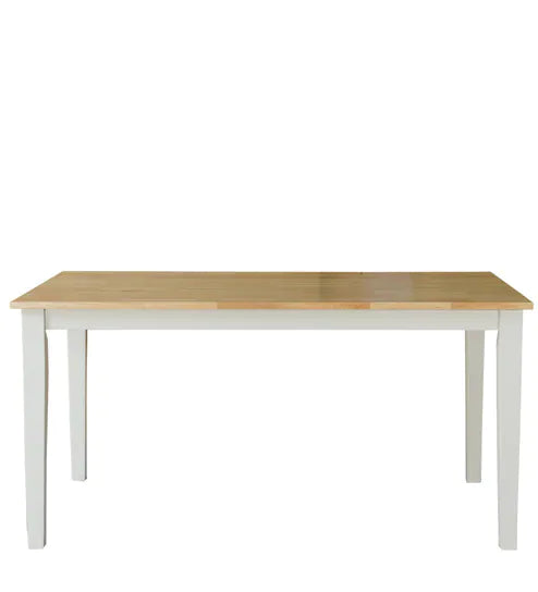 Smarty 6 Seater Dining Table in White Color - Luxe Maple