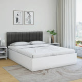 Unline Wood Luxury Upholstered Bed in Leatherette Blue