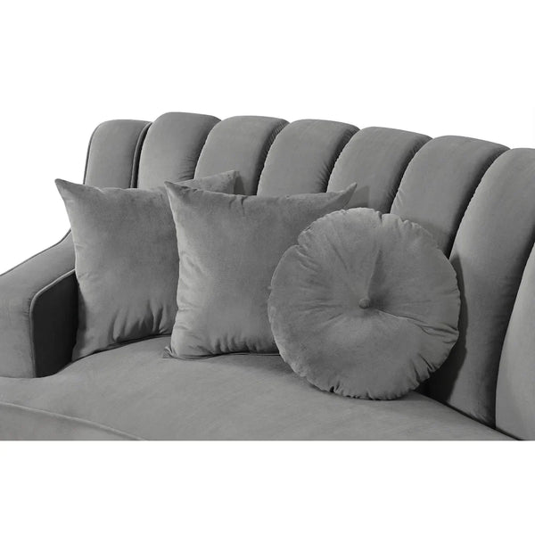 Mexican Round Modern Suede Sectional Sofa