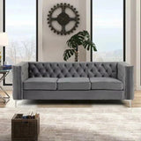 Livup Chesterfield Sofa Set 3 Seater Blue