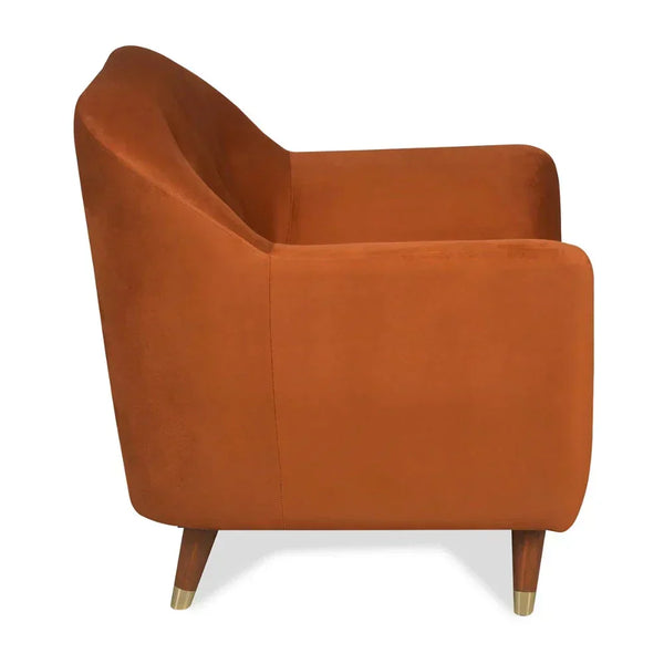Nuke Couch Accent Chair in Orange Color - Luxe Maple