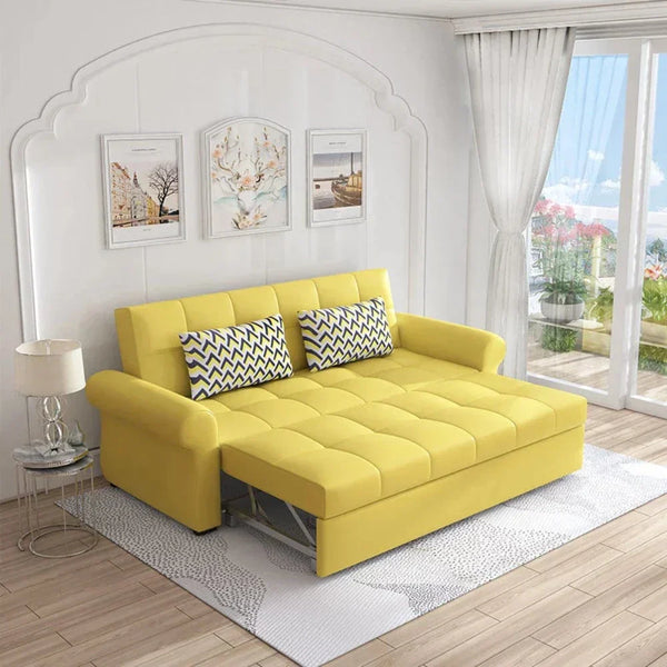 Marine Sectional Storage Sofa Cum Bed - Luxe Maple