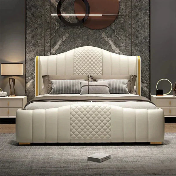 Mario Luxury Upholstered Bed in Leatherette