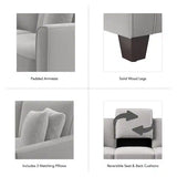 Celio Modern Suede Sectional Sofa