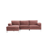 Inox Modern Suede Sectional Sofa - Luxe Maple
