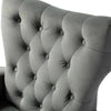 Jacky Chesterfield Chair in Suede - Luxe Maple