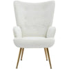 Kitty Button-Tufted Wingback Chair - Luxe Maple