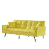 Blockbox Modern Suede Sofa Sets - Luxe Maple