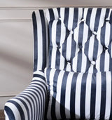 Zebra Wingback Chair With Ottoman