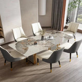 Volvo Luxury 6 Seater Dining Table in Golden Stainless Steel