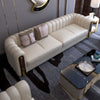 Nextra Premium Modern Sofa Set in Off White Leatherette