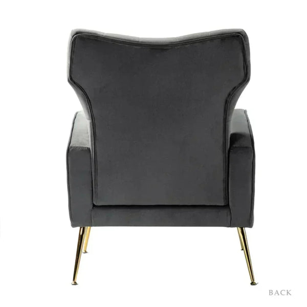 Jacky Chesterfield Chair in Suede - Luxe Maple