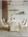 Texo Luxury 4 Seater Dining Table in Beige - Luxe Maple
