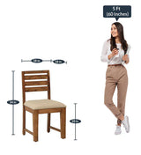 Topline 4 Seater Dining Table in Natural Color