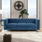 Livup Chesterfield Sofa Set 3 Seater Grey