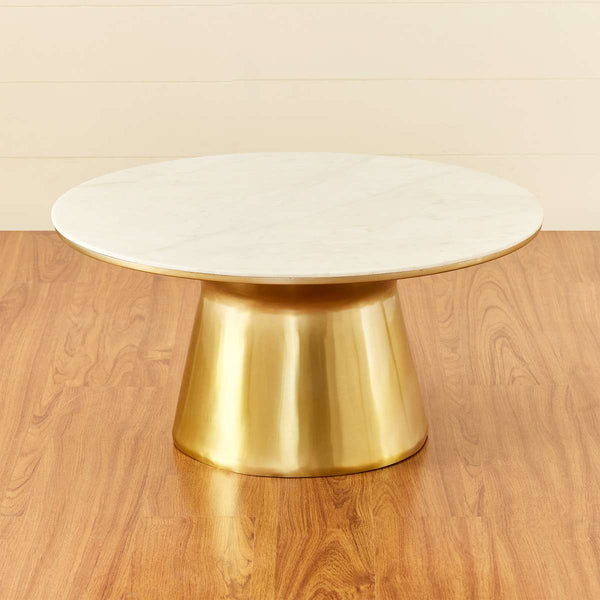 Nano Center Table in Gold Finish.