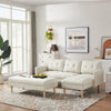 Practo Modern Suede Sofa Set in Suede With Setty Off White