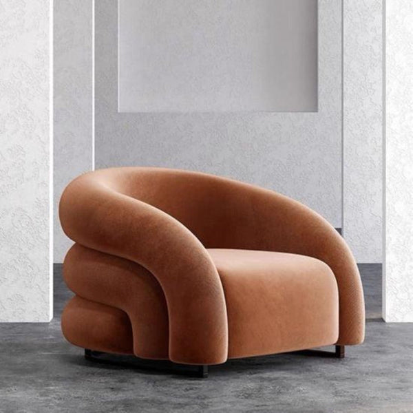 Husky Suede Accent Chair - Luxe Maple