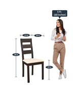 Tony 4 Seater Dining Table in Wenge Color