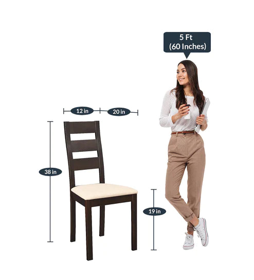 Tony 4 Seater Dining Table in Wenge Color - Luxe Maple