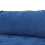 Volly High Back Couch Mid-century Suede SS Legs Chaise Sofa