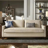 Donald Luxury Straight Line Sofa Set 3 Seater Beige