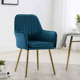 Oppo Suede Accent Chair Blue