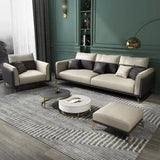 Mono Luxury Modern Sofa Sets In Leatherette Brown