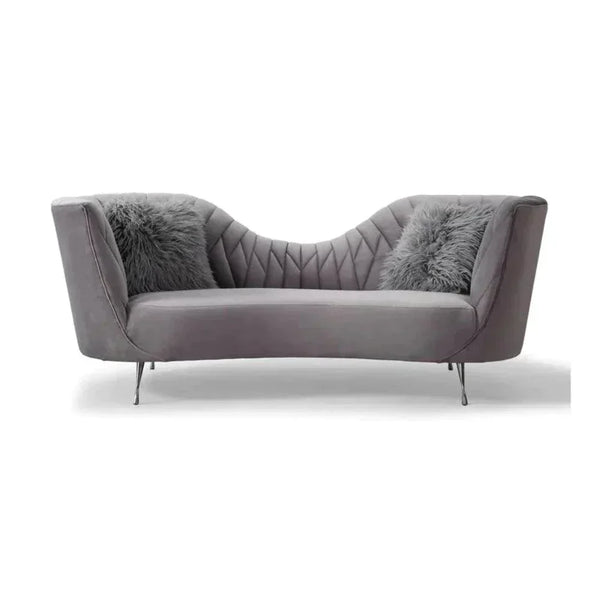 Angel Wing Luxury Modern Suede Sofa Set