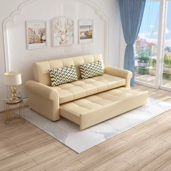 Marine Sectional Storage Sofa Cum Bed - Luxe Maple