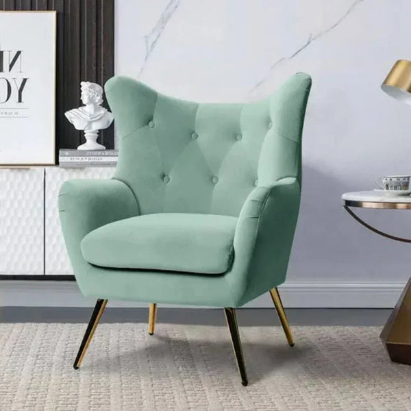 Becky Suede Accent Chair - Luxe Maple
