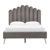 Classic Uniline Luxury Upholstered Bed Without Storage in Suede.