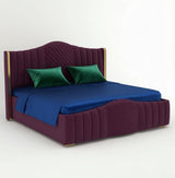 Mario Luxury Upholstered Bed in Suede