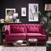 Sletta Luxury Chesterfield Sofa Set in Suede Wine