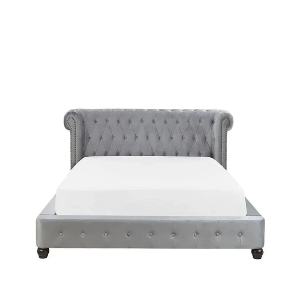 Mexico Luxury Upholstered Bed in Suede